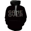 Game Over Video Game Hoodie 3D, Gaming Gifts For Men 
