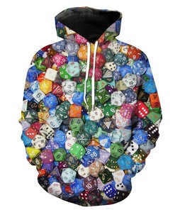 Gaming Dice Table Top Dice Hoodie 3D, All Over Print 