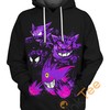 Gengar Ghost Evolution Hoodie 3D, Pokemon Gifts For Men 