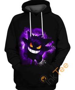 Gengar Purple Light Hoodie 3D, All Over Print 