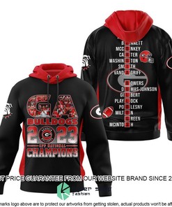 Georgia Bulldogs 2023 Champions 3D Hoodie, Personalized Name Hoodie