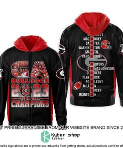 Georgia Bulldogs 2023 Champions 3D Hoodie, Personalized Name Hoodie
