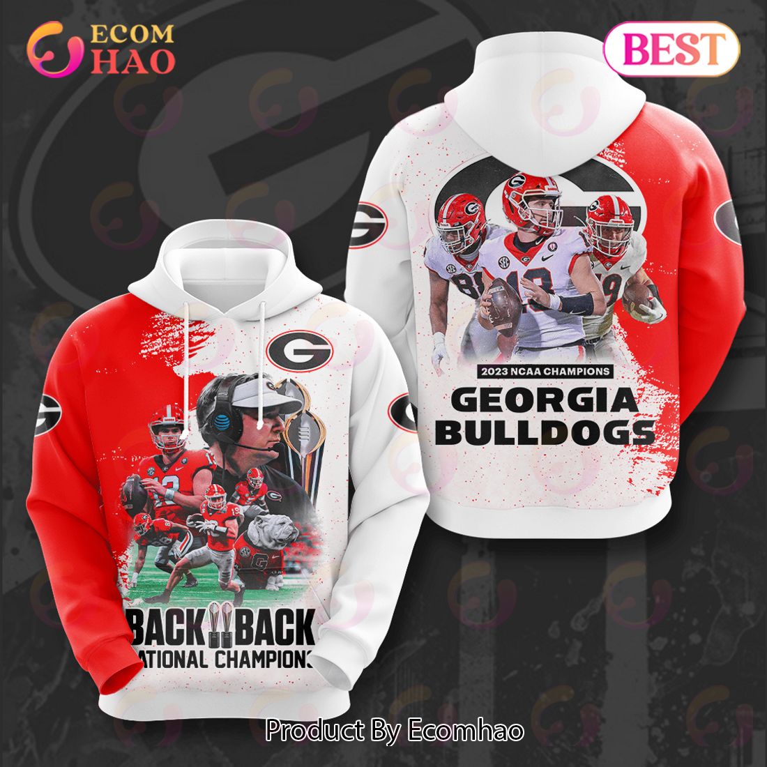 Georgia Bulldogs 2023 Ncaa Cfp National Champs 3D Hoodie