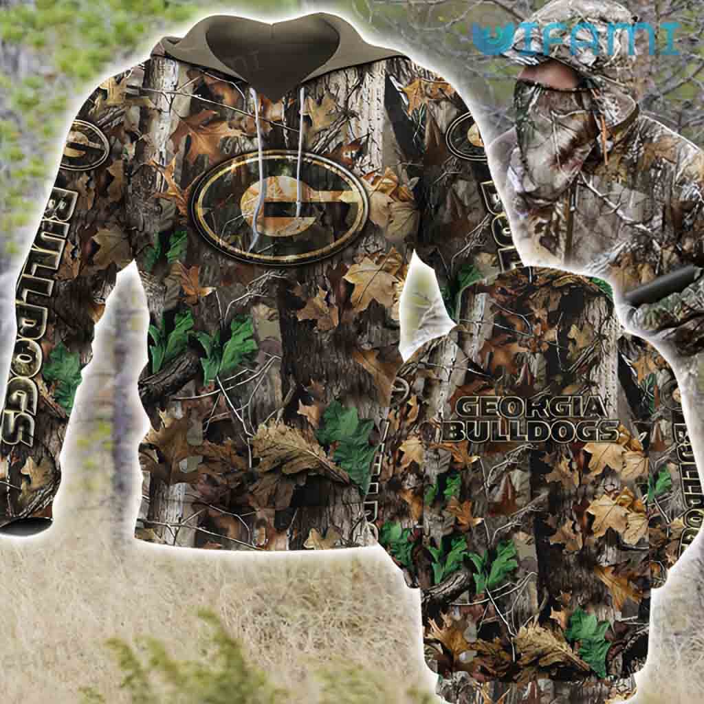 Georgia Bulldogs 3D Camo Texture Hoodie - Perfect Bulldogs Gift