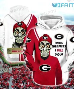 Georgia Bulldogs 3D Hoodie With Achmed Skull - Great Gift Idea