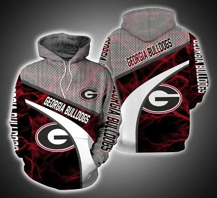 Georgia Bulldogs Armor Thunder 3D Hoodie - Perfect Gift For Him