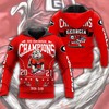 Georgia Bulldogs Champion 2021 3D Hoodie, Personalized