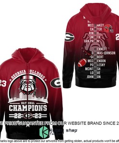 Georgia Bulldogs Circle Logo 2023 Champions 3D Hoodie, Officially Licensed