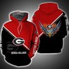 Georgia Bulldogs Fire Eagle 3D Hoodie - Perfect Gift For Fans