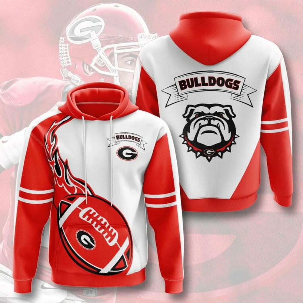 Georgia Bulldogs Fireball Heat 3D Hoodie - Perfect College Gift