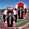 Georgia Bulldogs Football 3D All Over Print Zip Hoodie - Show Your Support For Ncaa Fans