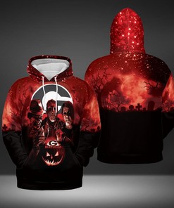Georgia Bulldogs Halloween 3D All Over Print Zip Hoodie - Get In The Spirit Of Halloween With Ncaa Fans