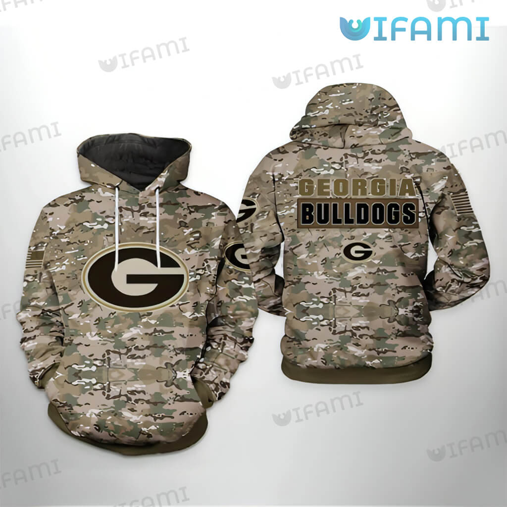 Georgia Bulldogs Hoodie 3D Camo Pattern - Get Your Camo Pattern Hoodie Now