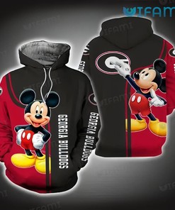 Georgia Bulldogs Hoodie 3D Mickey Mouse - Celebrate Your Love For Disney And Ncaa Fans