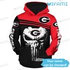 Georgia Bulldogs Hoodie 3D Punisher Skull - An Ideal Hoodie For Ncaa Fans And Punisher Fans 
