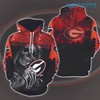 Georgia Bulldogs Hoodie 3D Smile Skull Death - Smile And Express Yourself With This Unique Hoodie 