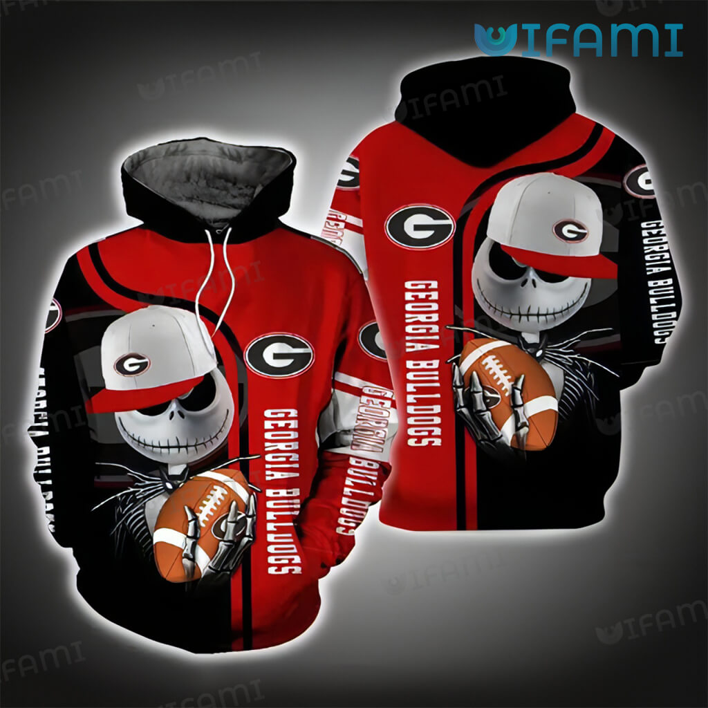 Georgia Bulldogs Jack Skellington 3D Hoodie - Perfect Halloween Gift