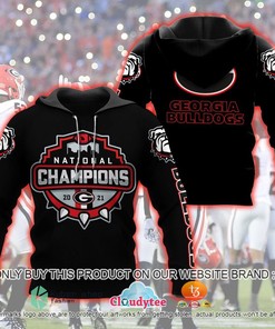 Georgia Bulldogs National Champions 2021 Black Color All Over Print 3D Hoodie And 