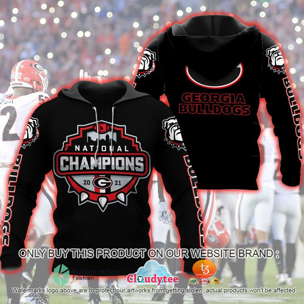 Georgia Bulldogs National Champions 2021 Black Color All Over Print 3D Hoodie And