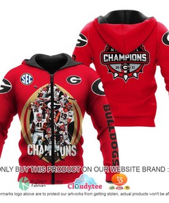 Georgia Bulldogs National Champions 2021 Red Custom All Over Print 3D Hoodie And