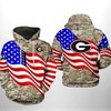 Georgia Bulldogs Ncaa Us Flag Camo Veteran 3D All Over Print Zip Hoodie - Pay Tribute To Veterans With This Hoodie