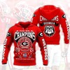 Georgia Bulldogs Peach Bowl Champion 3D Hoodie, Personalized