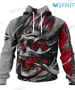 Georgia Bulldogs Skull Hoodie - Perfect For Bulldogs Fans