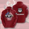 Georgia Bulldogs Sports All Over Print 3D Hoodie 