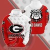 Georgia Bulldogs Sports Team Ncaa Go Dawgs 3D Hoodie Zip Hoodie, Nfl 3D All Over Print Hoodie
