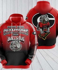Georgia Bulldogs Sugar Bowl Champions 3D All Over Print Zip Hoodie 