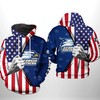 Georgia Southern Eagles Usa Flag Hoodie - Showcasing 3D Print Design