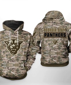 Georgia State Panthers Usa Flag Skull 3D Printed Hoodie/Zipper Hoodie - Show Off Your Panther Spirit
