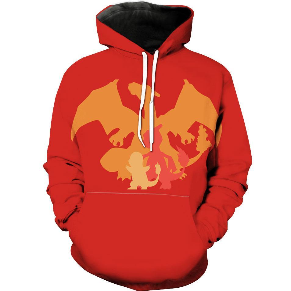 Get Fired Up With Evolution Of Charmander To Charizard Pokemons Hoodie 3D