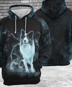 Get Lost In Space With The Epic Border Collie Galaxy 3D Hoodie
