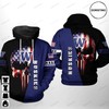 Get Patriotic With Washington Huskies Ncaa Us Flag Skull Limited Edition 3D Hoodie 
