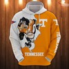 Get Ready For Game Day With The Tennessee Volunteers Orange And White Mascot 3D All Over Print Hoodie