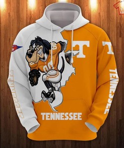 Get Ready For Game Day With The Tennessee Volunteers Orange And White Mascot 3D All Over Print Hoodie