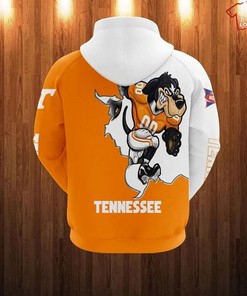 Get Ready For Game Day With The Tennessee Volunteers Orange And White Mascot 3D All Over Print Hoodie