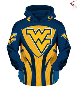 Get Ready For Game Day With This West Virginia Mountaineers Blue And Gold 3D All Over Print Hoodie