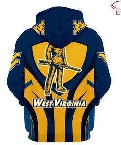 Get Ready For Game Day With This West Virginia Mountaineers Blue And Gold 3D All Over Print Hoodie