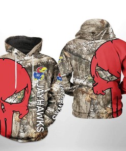 Get Ready For Hunting Season With Kansas Jayhawks Camo Veteran Hunting 3D All Over Print Zip Hoodie