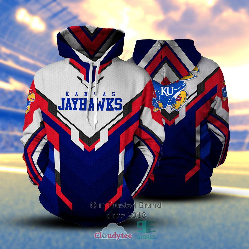 Get Ready For The Game With Kansas Jayhawks Custom Name 3D Zip Hoodie