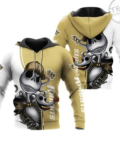 Get Spooky With Ucf Knights Jack Skellington And Zero 3D Hoodie