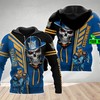 Get Trendy With Gold Coast Titans Nrl Skull Cap Custom Name 3D All Over Print Zip Up Hoodie