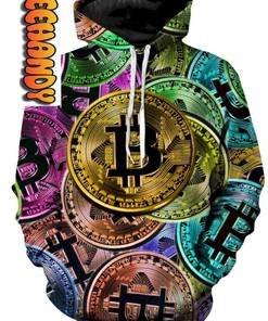 Get Your Bitcoin Fix With This Patterned 3D Hoodie
