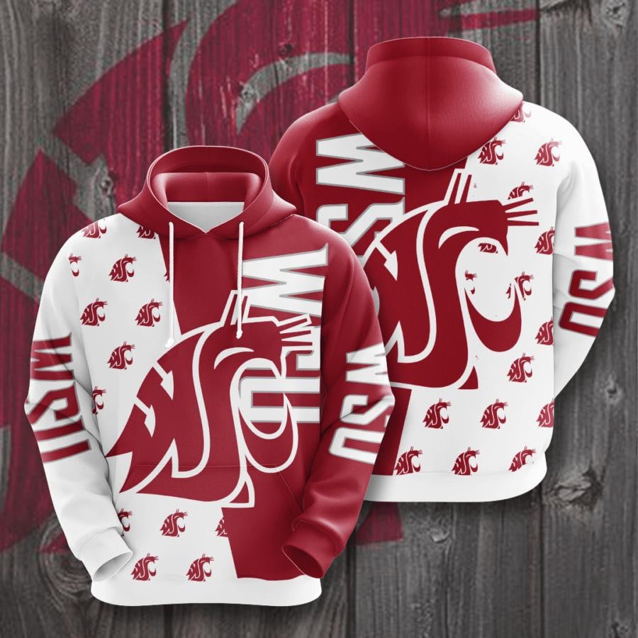 Get Your Perfect Fit With The Washington State Cougars No2120 Custom Hoodie 3D - Available In Sizes S To 5Xl