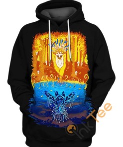 Get Zen With Forest Spirits Sumi-E Hoodie 3D