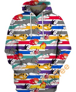 Ghibli Streak Hoodie 3D | All Over Print Zip Up Hoodie Men