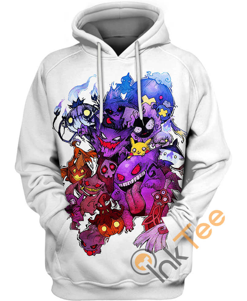 Ghost Type Hoodie 3D | All Over Print Hoodie Printful