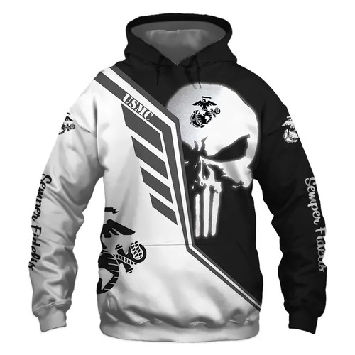 Gifts For Men - Custom All Over Print Official U.S Marines Hoodie 3D